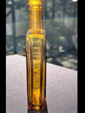 Vintage Dr. Hays Hair Health Brown Glass Bottle 6 1/2"